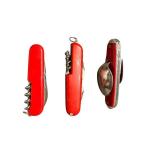 Outland Red Swiss-Style Pocket Knife Multi-Tool with Corkscrew