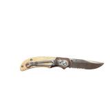 Winchester Folding Pocket Knife with Wood Handle and Cowboy Logo