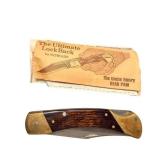 Schrade Uncle Henry LB7 Folding Lockback Knife with Brass and Wood Handle