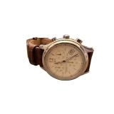 Timex Chronograph Wristwatch with Leather Strap