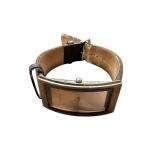 Skagen Denmark Rectangular Quartz Wristwatch with Black Leather Band