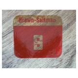 G - Mid Century Modern Brown Saltman Round Coffee Table