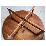 G - Mid Century Modern Brown Saltman Round Coffee Table