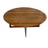 G - Mid Century Modern Brown Saltman Round Coffee Table