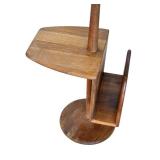 G - Mid-Century Modern Laurel Walnut Floor Lamp with Table and Magazine Rack