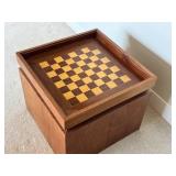 G - Mid Century John Keal Chess Box Side Table for Brown Saltman