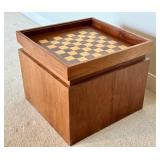 G - Mid Century John Keal Chess Box Side Table for Brown Saltman