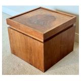 G - Mid Century John Keal Chess Box Side Table for Brown Saltman