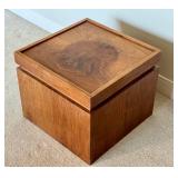 G - Mid Century John Keal Chess Box Side Table for Brown Saltman