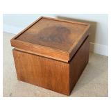 G - Mid Century John Keal Chess Box Side Table for Brown Saltman