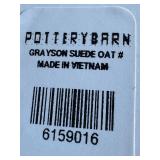 G - Set of 6 Pottery Barn Grayson Suede Oat Dining Chairs