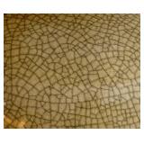 Vintage Table Lamp with Glazed Ceramic Base and Fabric Shade