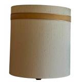 Vintage Table Lamp with Glazed Ceramic Base and Fabric Shade