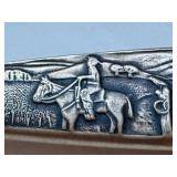 Vintage 8" Argentine Gaucho Dagger with Embossed Silver Sheath