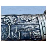 Vintage 8" Argentine Gaucho Dagger with Embossed Silver Sheath