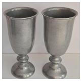 LR - Set of 5 Vintage RWP Armetale Pewter Pitcher and Goblets Handcrafted USA
