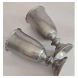 LR - Set of 5 Vintage RWP Armetale Pewter Pitcher and Goblets Handcrafted USA