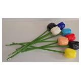 LR - Set of 8 Porcelain Tulips 14.5 Inches Long