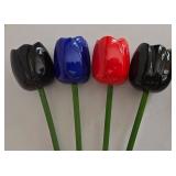 LR - Set of 8 Porcelain Tulips 14.5 Inches Long