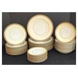 LR - Meito China Japan 56-Piece Dinnerware Set with Plates, Bowls and Cups