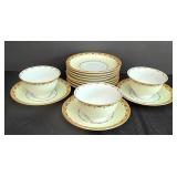 LR - Meito China Japan 56-Piece Dinnerware Set with Plates, Bowls and Cups