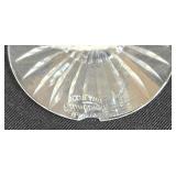 LR - Vintage Edinburgh Scotland Crystal Decanter with Stopper, 6 Glasses and Half Round Wooden Tray