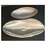LR - Set of 2 Nambe Silver Tone Serving Dishes