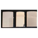 LR - Set of 3 Vintage Zippo Lighters with Original Boxes