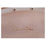 LR - Set of 3 Hand-Painted Ceramic Kitchen Items with Blue Floral Motif