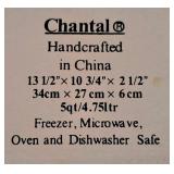 K - Ceramic Serving Tray, Handled Bowl, and Chicken-Shaped Egg Plate Set