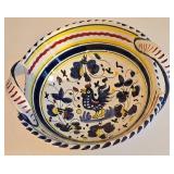 K - Ceramic Serving Tray, Handled Bowl, and Chicken-Shaped Egg Plate Set