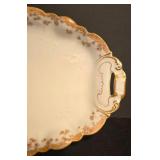 K - Antique CH Field Haviland Limoges Porcelain Serving Set with Gold Trim - 4 Pieces