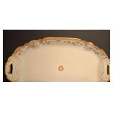 K - Antique CH Field Haviland Limoges Porcelain Serving Set with Gold Trim - 4 Pieces