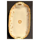 K - Antique CH Field Haviland Limoges Porcelain Serving Set with Gold Trim - 4 Pieces