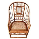 UBR - Vintage Brighton Pavilion Style Bamboo and Rattan Armchair