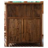 UBR - Carved Wood Apothecary Cabinet with 9 Drawers and Open Shelf