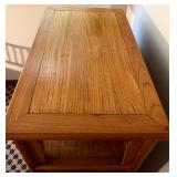 UBR - Carved Wood Apothecary Cabinet with 9 Drawers and Open Shelf