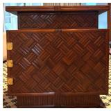 MRB - Vintage Korean End Table by Georgian Furnishing Co. with Brass Accents