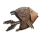 Large Decorative Rustic Style Metal Fish Figurine