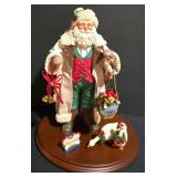 LL-S - Holiday Figurine Collection: Midwest Heritage Santa Pere Noel, Angel Music Box, Caroler Candle Holder