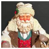 LL-S - Holiday Figurine Collection: Midwest Heritage Santa Pere Noel, Angel Music Box, Caroler Candle Holder