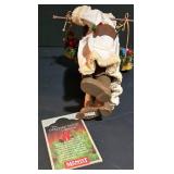 LL-S - Holiday Figurine Collection: Midwest Heritage Santa Pere Noel, Angel Music Box, Caroler Candle Holder