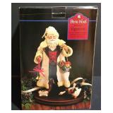 LL-S - Holiday Figurine Collection: Midwest Heritage Santa Pere Noel, Angel Music Box, Caroler Candle Holder