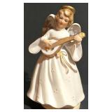 LL-S - Holiday Figurine Collection: Midwest Heritage Santa Pere Noel, Angel Music Box, Caroler Candle Holder