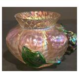 LL-S - Kralik Art Nouveau Iridescent Glass Vase Bohemia