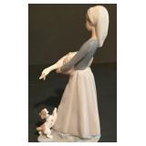 LL-S - Retired Lladro Figurine 4866 Girl with Goose and Dog 1974