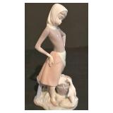 LL-S - Retired Lladro Figurine 4682 Girl with Milk Pail