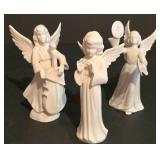 LL-S - Set of 3 Dresden Porcelain Porcelain Angel Figurines