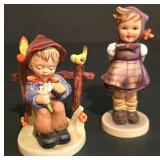 LL-S - Pair of Goebel Hummel Figurines: #174 She Loves Me She Loves Me Not & #258 Which Hand?