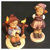 LL-S - Pair of Goebel Hummel Figurines: #174 She Loves Me She Loves Me Not & #258 Which Hand?